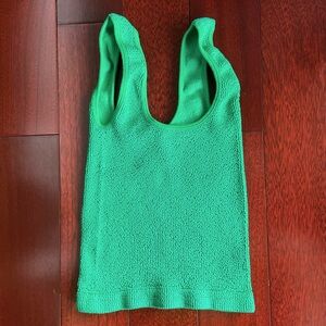 bright green tank top